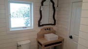 Guest bath vanity custom built by quality craftsman from Texas