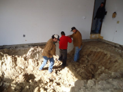 Excavation in progress - verifying existing footing
