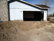 Concrete apron removed