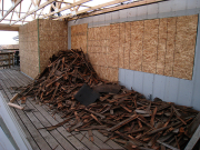Old shingles to be moved to dumpster