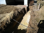Foundation trenches for new garage