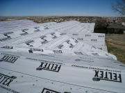 Roof covered with strong wind resistant underlayment