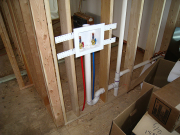 Plumbing in new laundry room