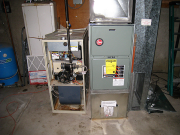 Old furnace replaced with new high efficiency unit