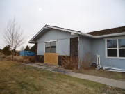 Stone removed at existing garage