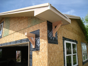 Corbels are installed over Ice&Water Shield for better moisture protection