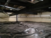 New crawl space with insulated walls