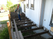 Cesar is removing old decking