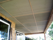 Soffit above deck is finished with Hardi Panels
