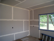 Drywall joints are taped