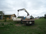 Propane tank is being replaced