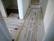 Tiles in hallways are protected
