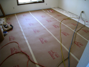 Hardwood floor is protected