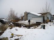 24 to 30" of snow at new garage area