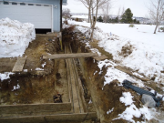 Footing construction for new garage