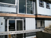 New deck ledger installed by master bedroom