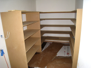 Pantry shelves in progress