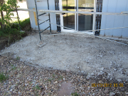 Old rear concrete patio is removed