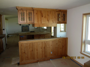 View of range hood from dining room