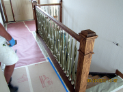 Railing is stained