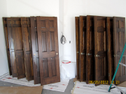 Old doors are refinished