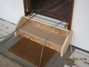 Garage step is installed