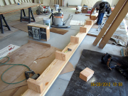 Garage small trellis is being built