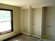 Bookcases are painted