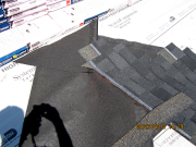 Detail of roof valley and ridge connection