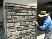 First stone section is finished