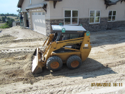 Grading at front of the house
