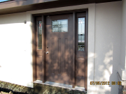 Front door is painted