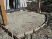 Rear patio is formed