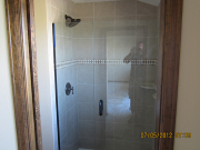 Plumbing in master shower is finished