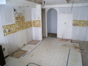 Tiles in kitchen removed
