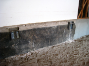 Hangers for floor beams in old garage