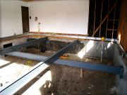 Steel beams for new garage floor