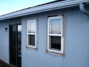 The exterior trim has been removed