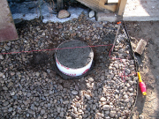 New piers for deck roof are poured