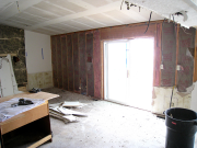Drywall is removed