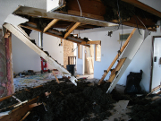 Demolition of kitchen ceiling and soffits
