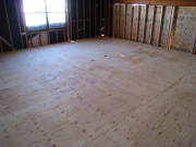 New floor in old garage is finished