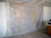 Plastic barrier installed to aid in heat control