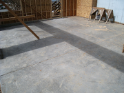 Garage slab is finished