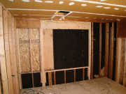 New window opening in old garage new study