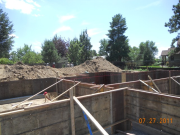 Foundation forming started at garage area