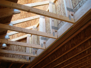 Small trusses sit on 2x8 ledger with no hangers