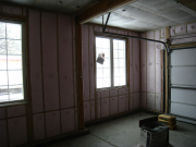 Garage is insulated to improve temperature control