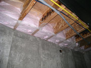 Rimboard in basement insulated