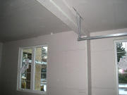 Garage drywall before taping